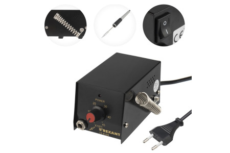 Паяльная станция (паяльник), серия МИНИ - Mi08, 8Вт, 230В, 100-450°C, (ZD-927) REXANT