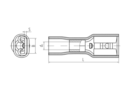 Разъем плоский РППИ-М 2,5-(6,3) (20шт) (КВТ)