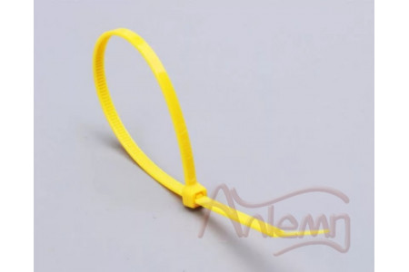 Кабельные стяжки нейлоновые КСС 4*150 (ж) FORTISFLEX желтые